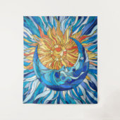 Die Sonne und der Mond Wandteppich (Vorderseite)