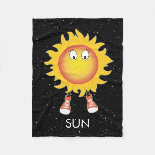 Die Sonne und die Sterne im Weltraum Fleecedecke