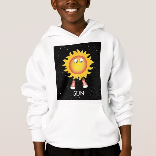 Die Sonne und die Sterne im Weltraum Hoodie (Vorderseite)