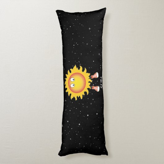 Die Sonne und die Sterne im Weltraum Seitenschläferkissen (Rückseite (Vertikal))