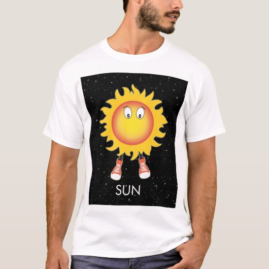 Die Sonne und die Sterne im Weltraum T-Shirt (Vorderseite)