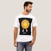 Die Sonne und die Sterne im Weltraum T-Shirt (Vorne ganz)