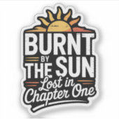 Die Sonne verlor in Kapitel-Lesekonzept-Spaß Aufkleber (Vorderseite)