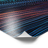 "Die Sonne verschwindet" Abstrakte Fraktal-Waves Fotodruck (Ecke)