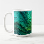 "Die Sonne verschwindet" Abstrakte Fraktal-Waves Kaffeetasse (Links)
