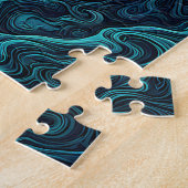 "Die Sonne verschwindet" Abstrakte Fraktal-Waves Puzzle (Seite)