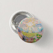 Die Sonne von Edvard Munch Button (Vorne & Hinten)