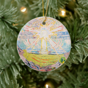 Die Sonne von Edvard Munch Keramik Ornament