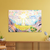 Die Sonne von Edvard Munch Leinwanddruck (Insitu (Wohnzimmer))