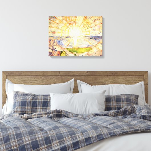 Die Sonne von Edvard Munch Leinwanddruck (Insitu (Schlafzimmer))