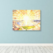 Die Sonne von Edvard Munch Leinwanddruck (Insitu (Holzboden))