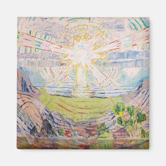 Die Sonne von Edvard Munch Magnet (Vorne)