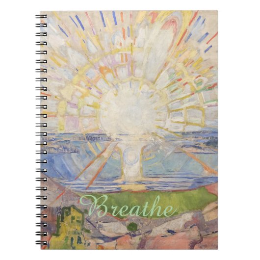 Die Sonne von Edvard Munch Notizblock (Vorderseite)