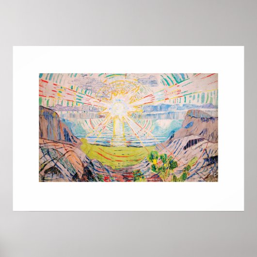 Die Sonne von Edvard Munch Poster (Vorne)