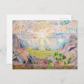 Die Sonne von Edvard Munch Postkarte (Vorne/Hinten)