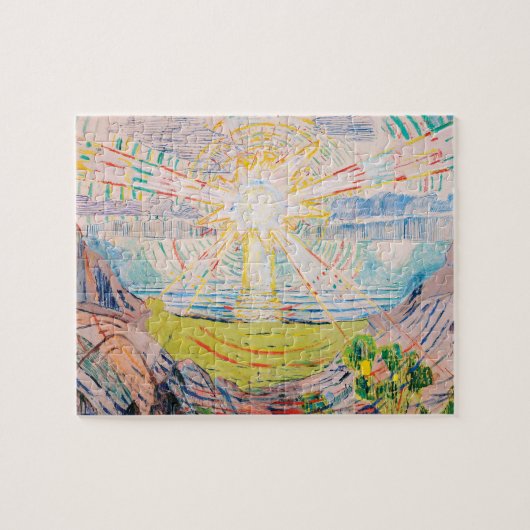 Die Sonne von Edvard Munch Puzzle (Horizontal)