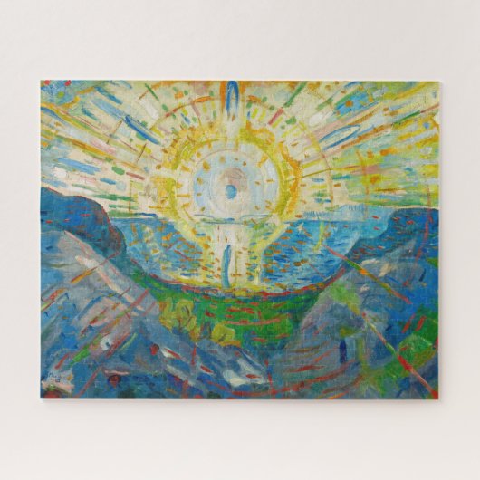 Die Sonne von Edvard Munch Puzzle (Horizontal)