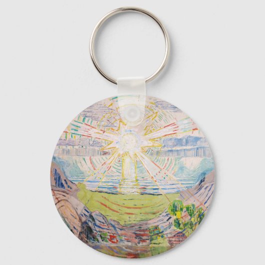Die Sonne von Edvard Munch Schlüsselanhänger (Vorderseite)