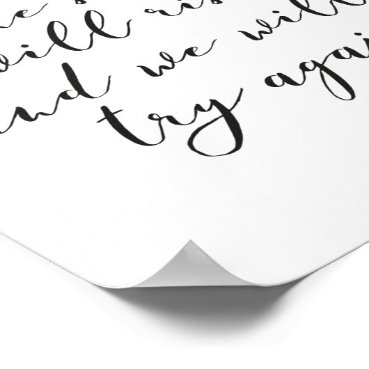 Die Sonne wird aufgehen und wir werden es wieder v Poster (Ecke)