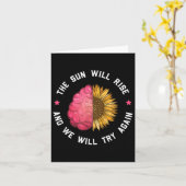 Die Sonne wird aufgehen und wir werden versuchen - Karte (Gelbe Blume)