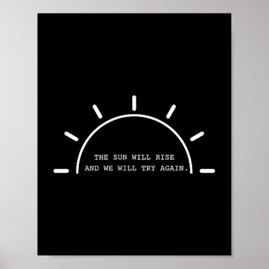 Die Sonne wird aufgehen, wir werden es wieder vers Poster (Vorne)