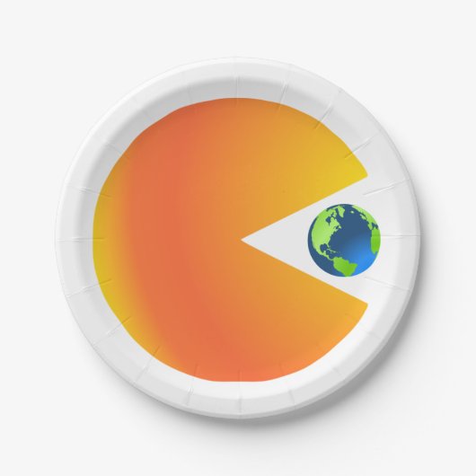 Die Sonne wird die Erde verschlingen Pappteller (Vorderseite)