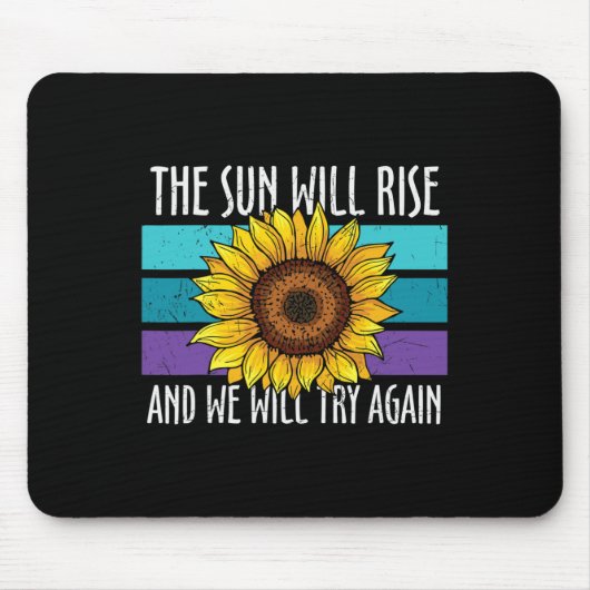 Die Sonne wird die Suizidprävention durch Sonnenbl Mousepad (Vorne)