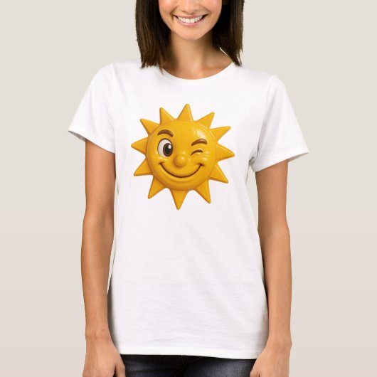 Die Sonne zwinkert T-Shirt (Vorderseite)