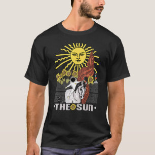 Die Sonnen-Tarotkarte Vintage-Raumanzug Pferd Graf T-Shirt