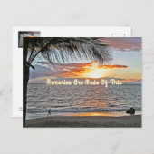 DIE SONNENANLAGE AM STRAND/DIE ERINNERUNGEN SIND H POSTKARTE (Vorne/Hinten)