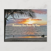 DIE SONNENANLAGE AM STRAND/DIE ERINNERUNGEN SIND H POSTKARTE (Vorderseite)