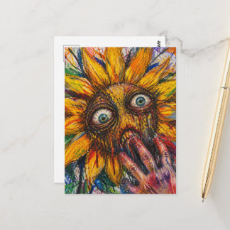 Die Sonnenblume beißt Postkarte