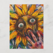 Die Sonnenblume beißt Postkarte (Vorderseite)
