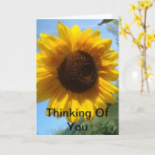 Die Sonnenblume, die an Sie denkt, kardieren Karte (Gelbe Blume)