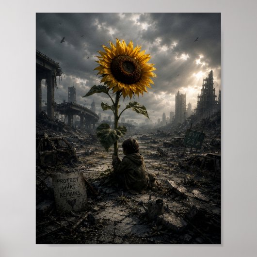 Die Sonnenblume im Ödland Poster (Vorne)