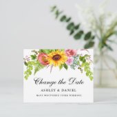 Die Sonnenblume im Wasser ändert das Datum Postkarte (Stehend Vorderseite)