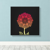 Die Sonnenblume Leinwanddruck (Insitu (Holzboden))