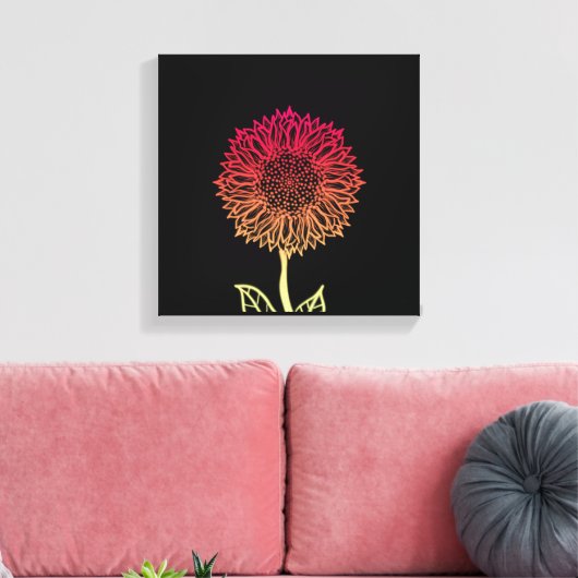 Die Sonnenblume Leinwanddruck (Insitu (Wohnzimmer))
