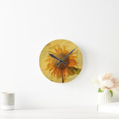 Die Sonnenblume Runde Wanduhr (Zuhause)