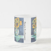 Die Sonnenblume-Tasse der Rose Mattglastasse (VorderseiteRechts)