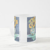 Die Sonnenblume-Tasse der Rose Mattglastasse (Vorderseite Links)