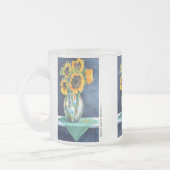 Die Sonnenblume-Tasse der Rose Mattglastasse (Links)
