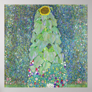 Die Sonnenblume von Gustav Klimt Poster