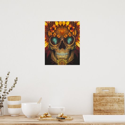 Die Sonnenblumen Fantasy Art Print Poster (Küche)