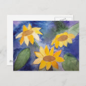 Die Sonnenblumen Postkarte (Vorne/Hinten)