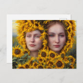 Die Sonnenblumen Postkarte (Vorne/Hinten)