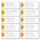 Die Sonnenblumen sind die Adresse. Rustikale Versa Aufkleber (Vorderseite)