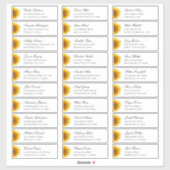 Die Sonnenblumen sind die Adresse. Rustikale Versa Aufkleber (Blatt)