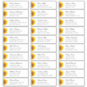 Die Sonnenblumen sind die Adresse. Rustikale Versa Aufkleber (Vorderseite)