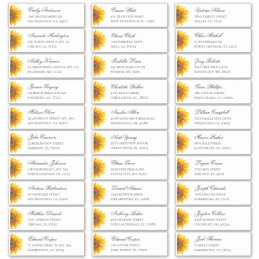 Die Sonnenblumen sind die Adresse. Rustikale Versa Aufkleber (Vorderseite)